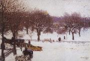 Edward Simmons Boston Public Gardens oil